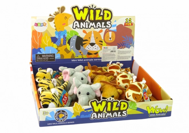 Mini pluszowe zwierzątka Safari, 4 modele