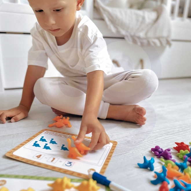 Woopie edukacyjny zestaw Montessori do nauki liczenia i sortowania kolorów Świat Morski 111 szt.