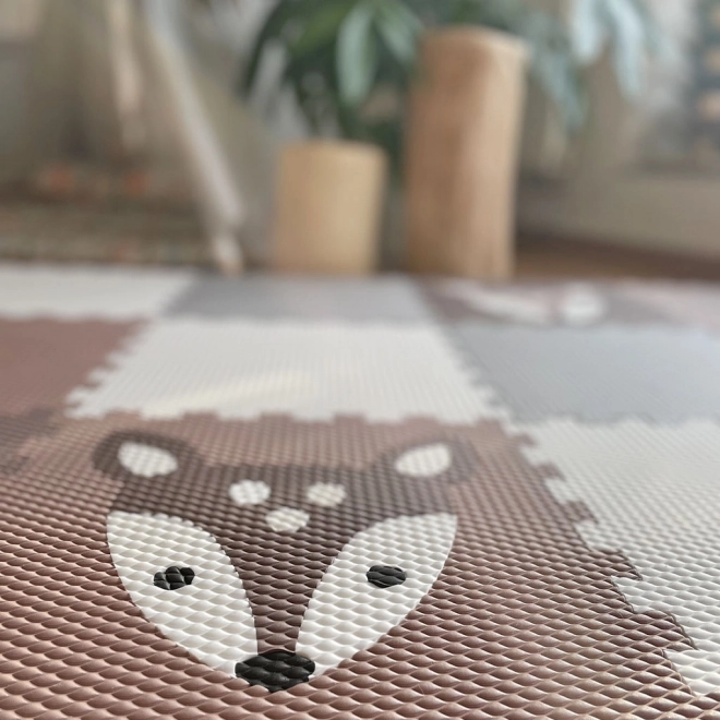Minideckfloor Jeleniątko - brązowy z ciemnobrązowym jeleniątkiem