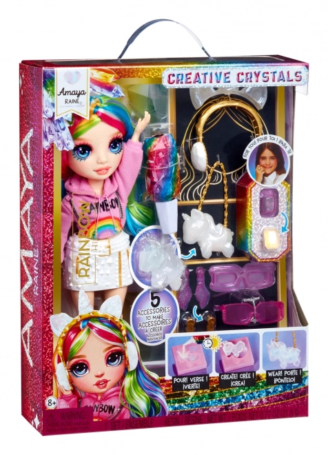 Rainbow High kreatywne kryształy lalka - Amaya Raine