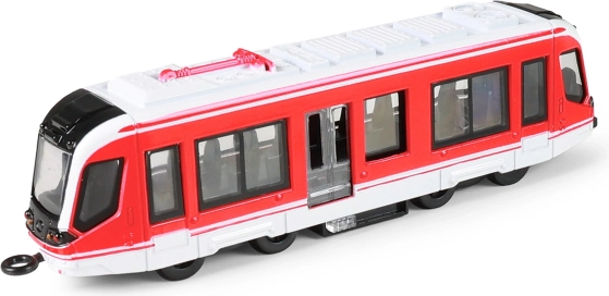 Metalowy czerwony tramwaj 20 cm