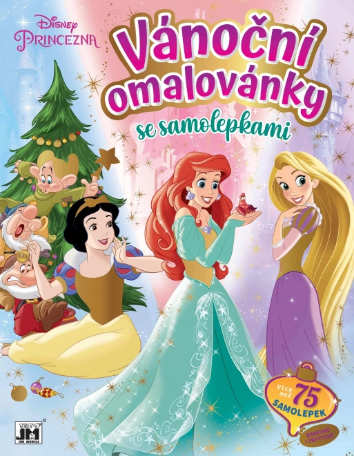 Świąteczna kolorowanka z naklejkami DISNEY Księżniczki