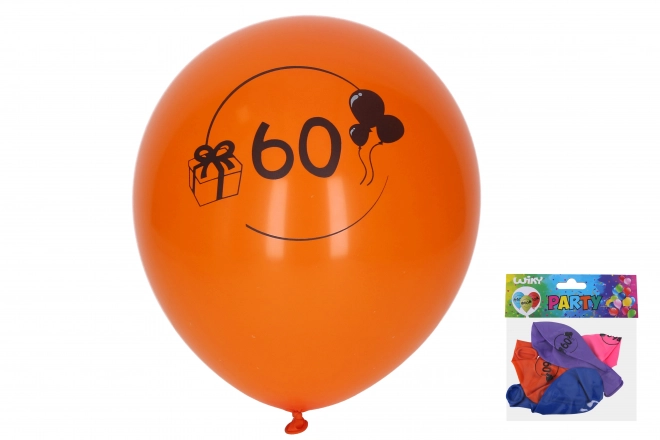Balon pneumatyczny z numerem 60 30 cm - 5 sztuk