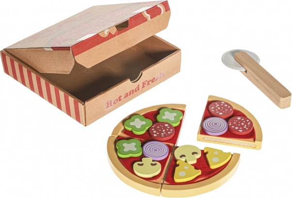 Drewniana pizza zabawka dla dzieci