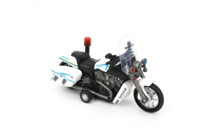Policyjny motocykl z lampkami i dźwiękami