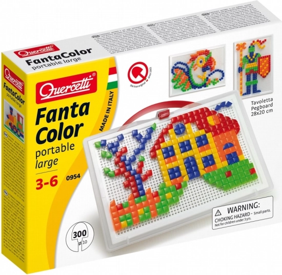 quercetti fantacolor portable mozaika 300 szt – kształty