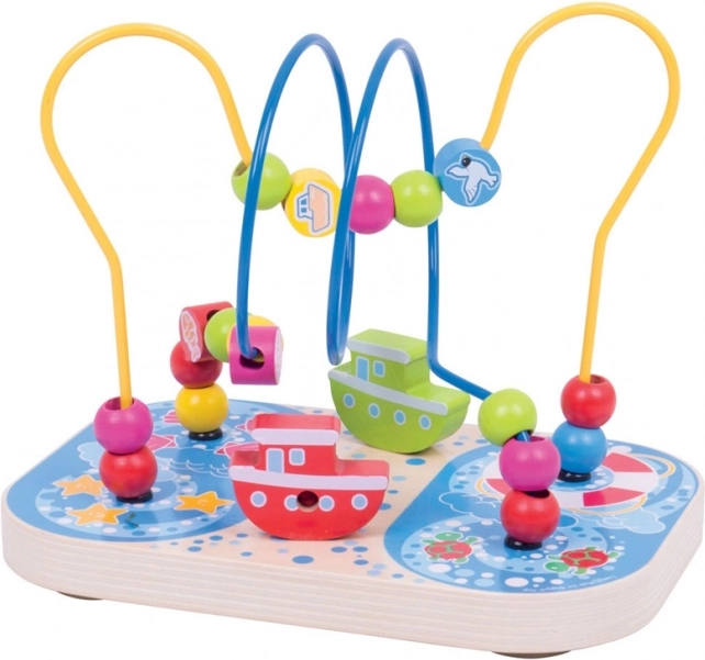 Bigjigs Baby drewniany labirynt motoryczny Morze