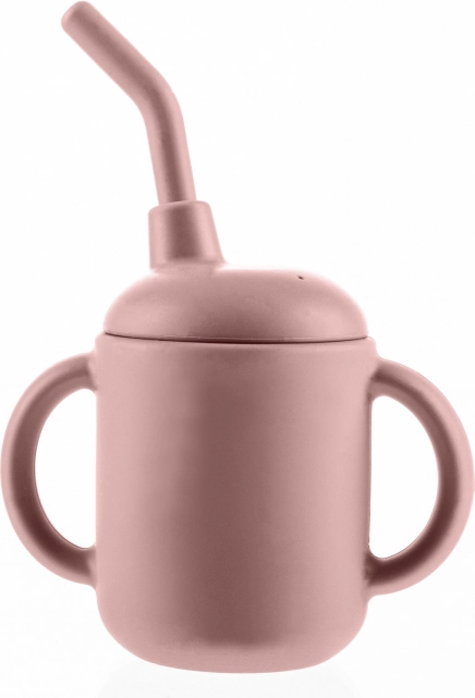 Silikonowy kubek 2w1, Old Pink