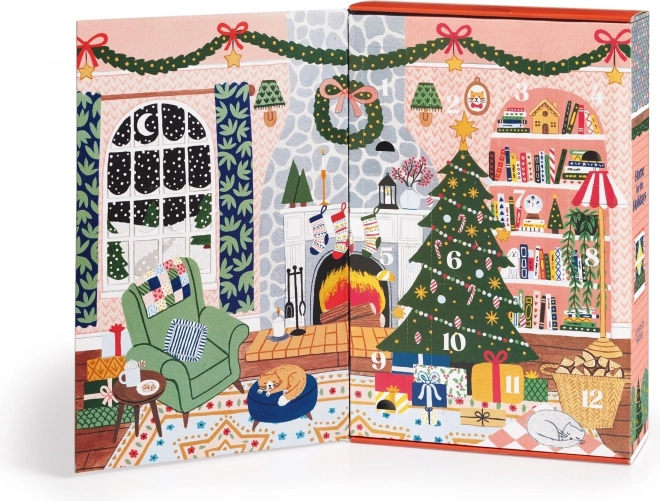 GALISON Puzzle Kalendarz Adwentowy W Domu na Święta 12x42 Części