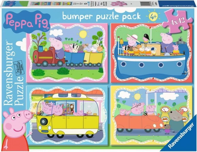 Ravensburger puzzle Świnka Peppa 4×42 elementy