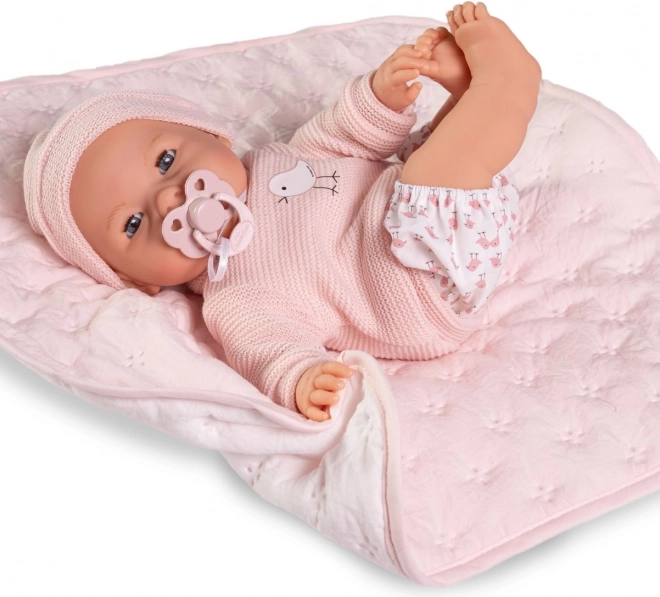 Mrugająca lalka bobas Antonio Juan z dźwiękami - 37 cm