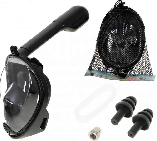 Składana maska pełnotwarzowa ze snorkelem L/XL czarna