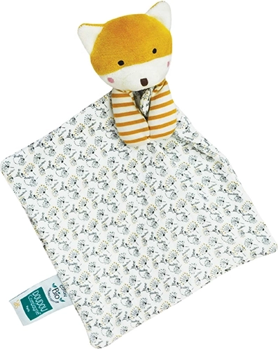 zestaw prezentowy doudou lisek z przytulanką z bio bawełny 20 cm
