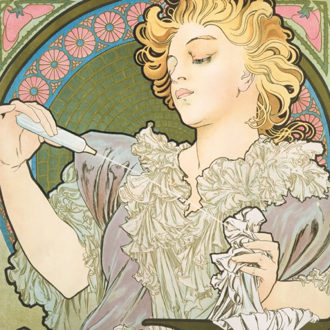 Kalendarz notatnikowy Alfons Mucha 2025, 30 × 30 cm