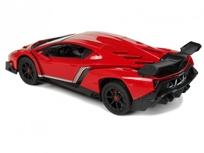 Samochód sportowy R/C 1:24 Lamborghini Veneno Czerwony 2.4 G Światła