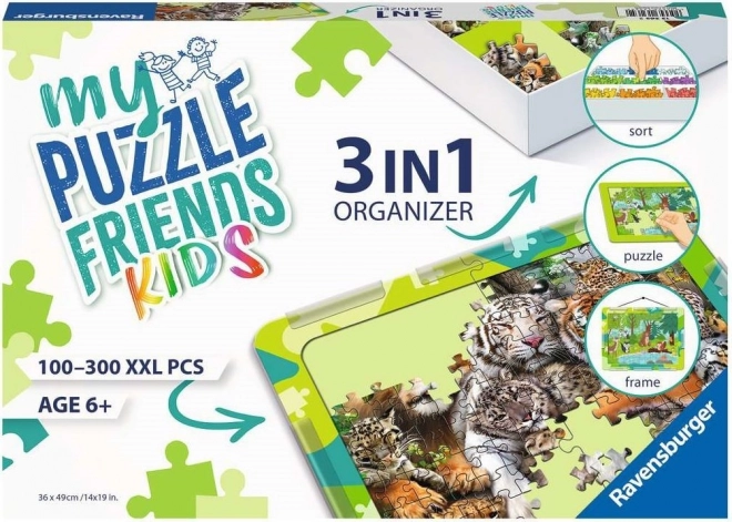 Zestaw do układania puzzli My Puzzle Friends Kids 3w1 zielony
