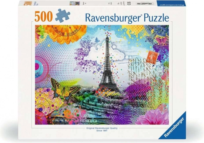 Puzzle Pocztówka z Paryża 500 elementów od Ravensburger
