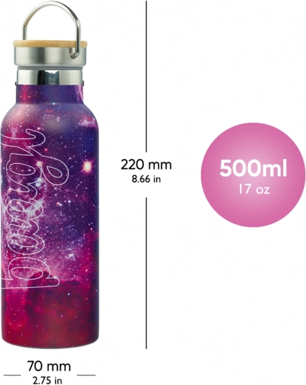 Butelka termiczna z bambusową zakrętką Galaxy 500 ml