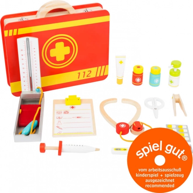 small foot zestaw ratowniczy w walizce – drewniany zestaw lekarski dla dzieci