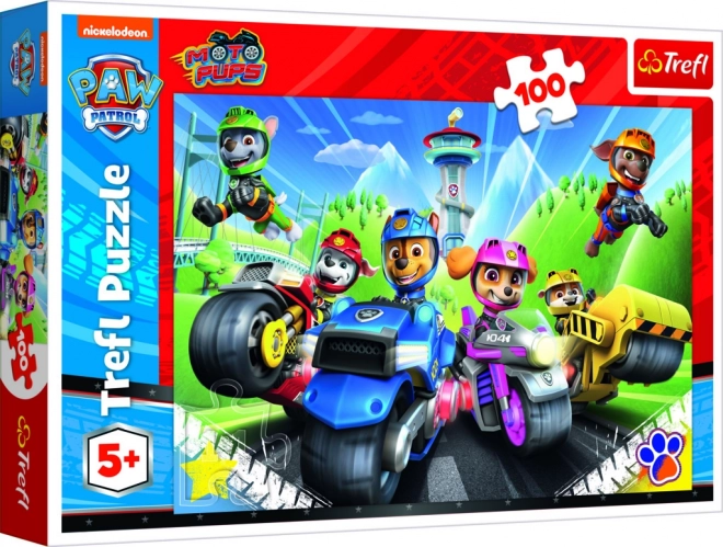 Puzzle 100 elementów Psi Patrol na motocyklach