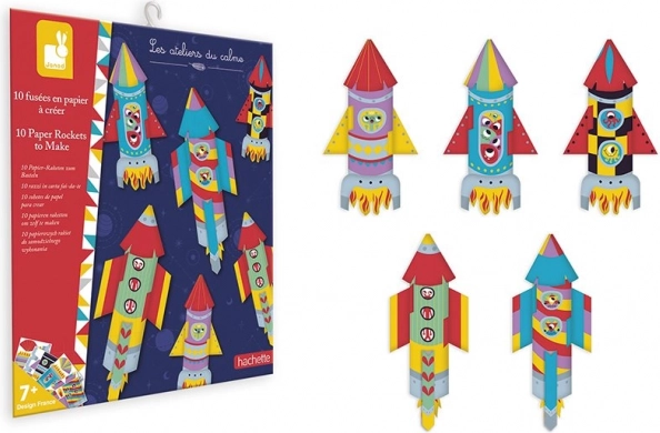 janod mini origami rakiety – kreatywny zestaw dla dzieci