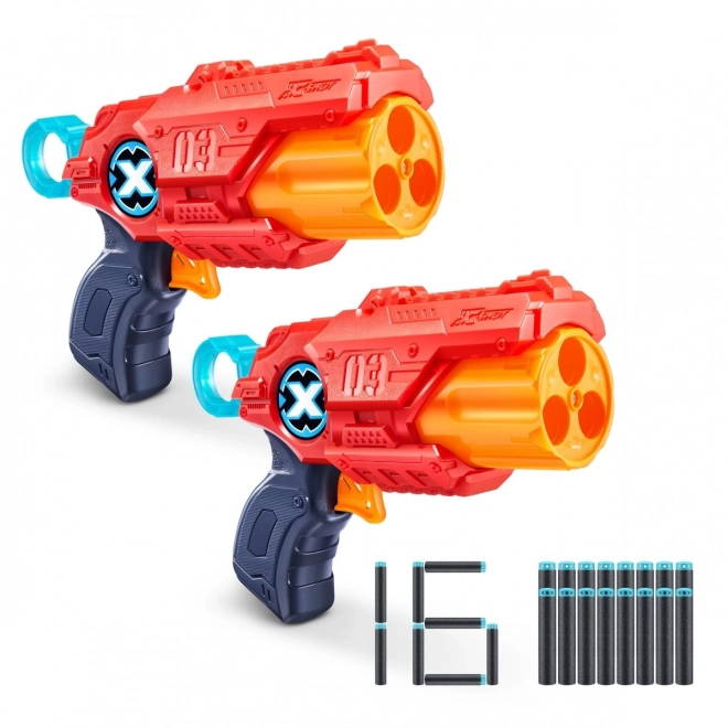 ZURU X-SHOT EXCEL MK 3 podwójny zestaw z obrotową głowicą i 16 nabojami
