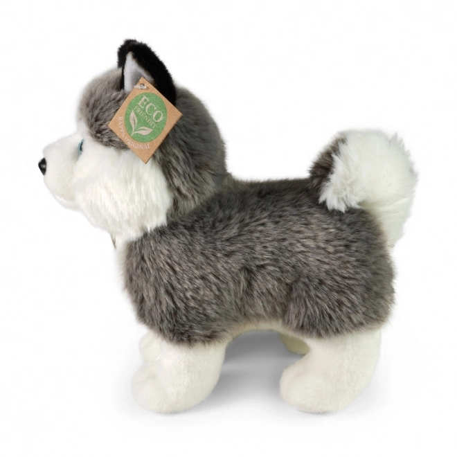 Pluszowy pies husky stojący 23 cm EKOLOGICZNY