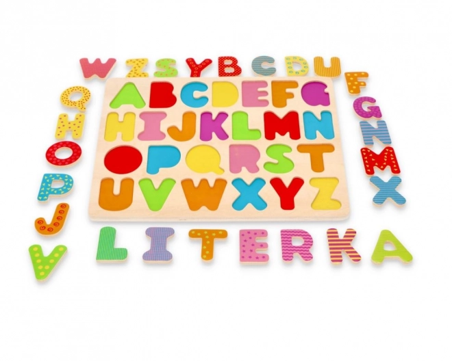 Drewniane puzzle alfabetyczne - duże litery