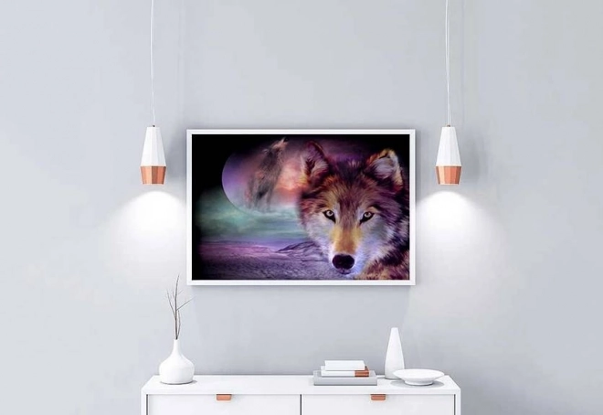 Diamentowe malowanie wilczym spojrzeniem 30x40 cm