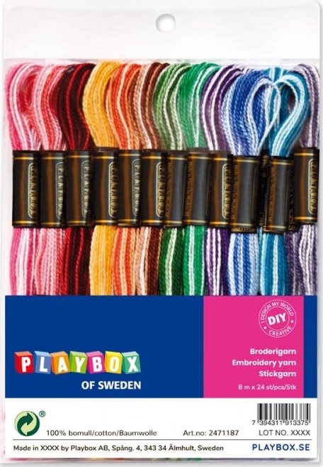 PLAYBOX Tęczowe Bawełny 25 szt.