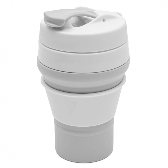 Składany silikonowy kubek 350 ml 2w1 szary New Baby