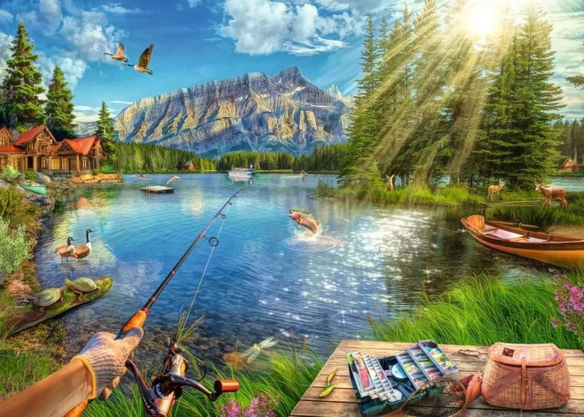 Puzzle RAVENSBURGER Życie nad jeziorem 1000 elementów