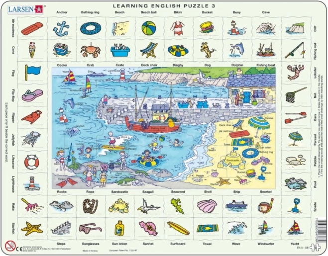 Larsen puzzle Angielski – Nad morzem, 70 elementów