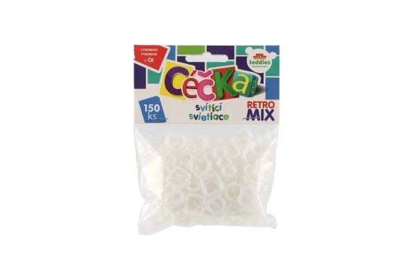 Świecące C-ki 150 szt. retro mix plastik w woreczku