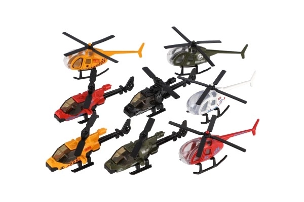 Metalowy i plastikowy helikopter dla dzieci 10 cm