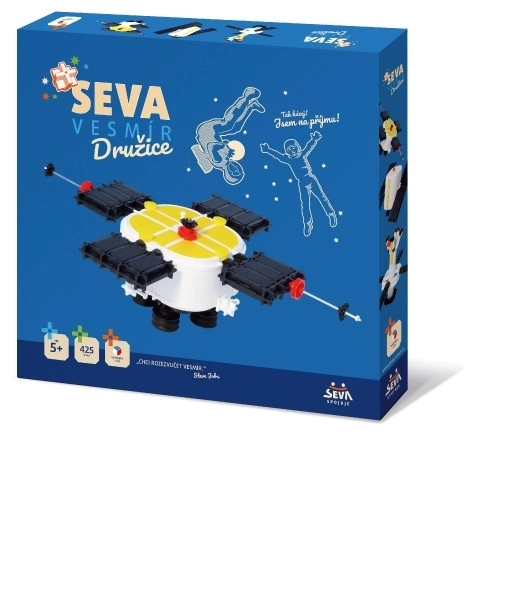 Zestaw konstrukcyjny SEVA KOSMOS Satelity plastikowe 425szt w pudełku 35x33x5cm