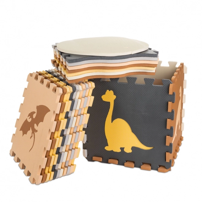 Piankowe puzzle z dinozaurami i kojcem - 36 części