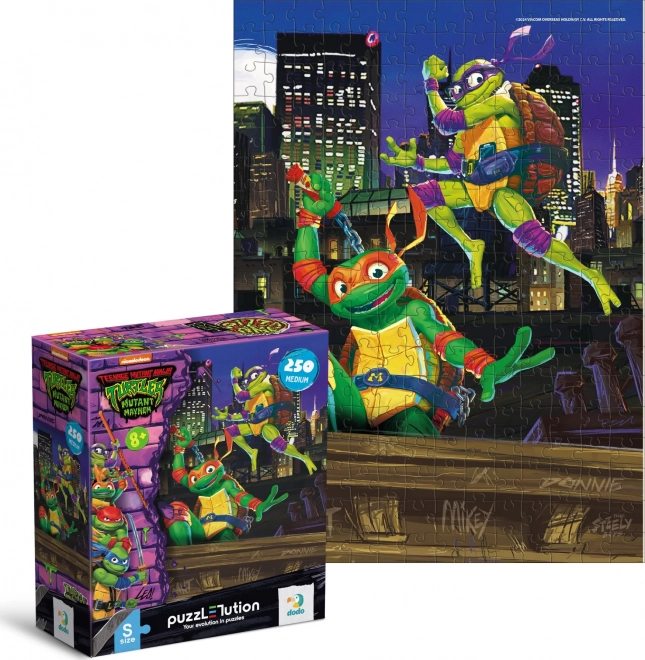 Puzzle Wojownicze Żółwie Ninja: Donatello i Michelangelo