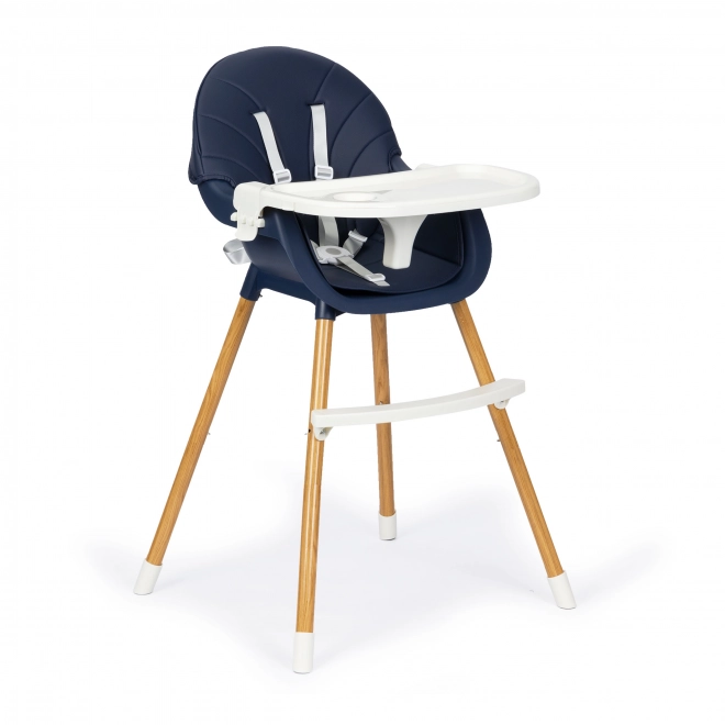 Ecotoys Krzesełko do karmienia 2w1 niebieskie