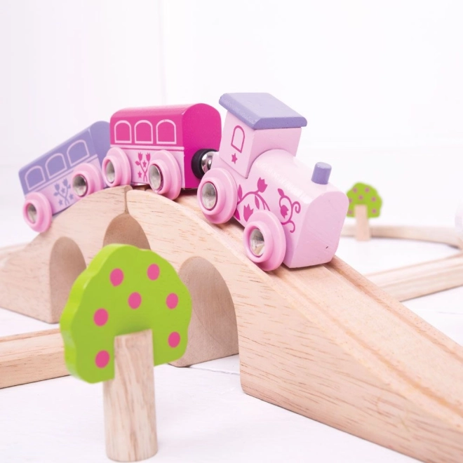 Kolejka drewniana ósemka dla księżniczek 35 części Bigjigs Rail
