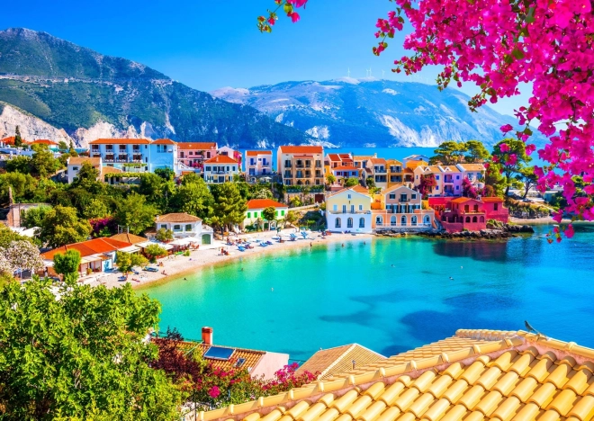 Enjoy puzzle Wioska Assos na Kefalonii, Grecja – 1000 elementów