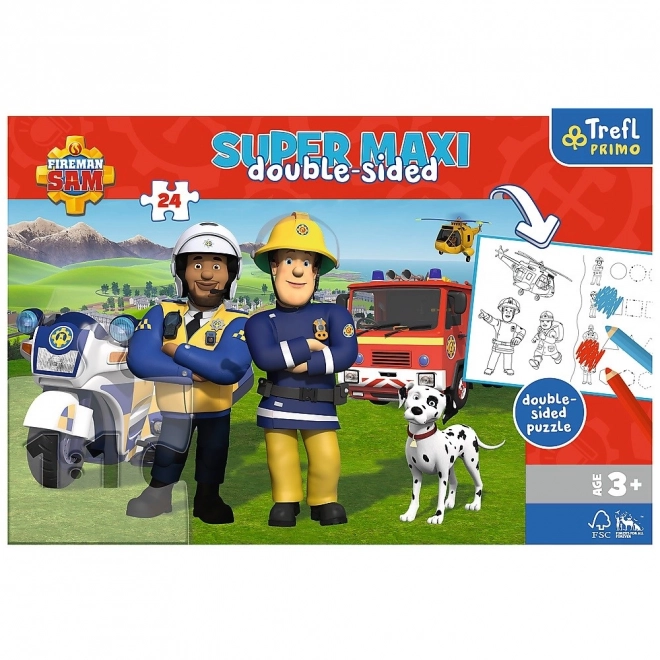 Puzzle 24 elementów SUPER MAXI Strażak Sam