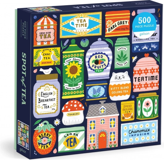Kwadratowe puzzle Kolekcja herbat 500 elementów