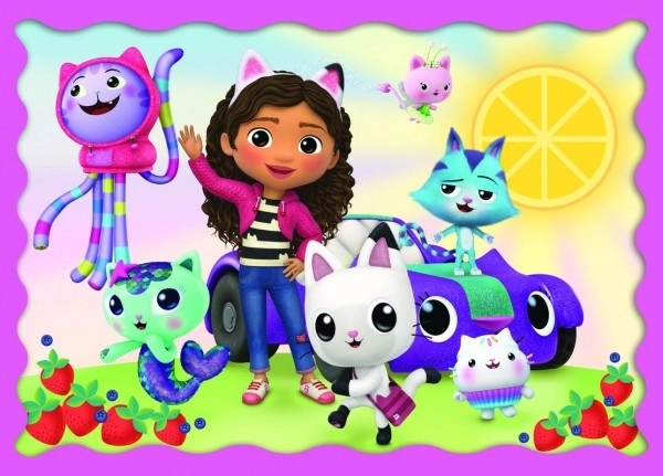 Puzzle 4w1 Domek Kota Gabi 4+