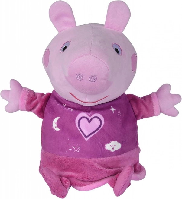 Peppa Pig 2w1 pluszowy sen, grający + światło, różowy, 25 cm