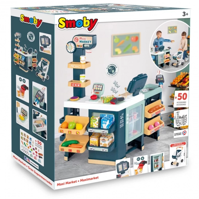 Dziecięcy Supermarket SMOBY z Elektroniczną Kasą