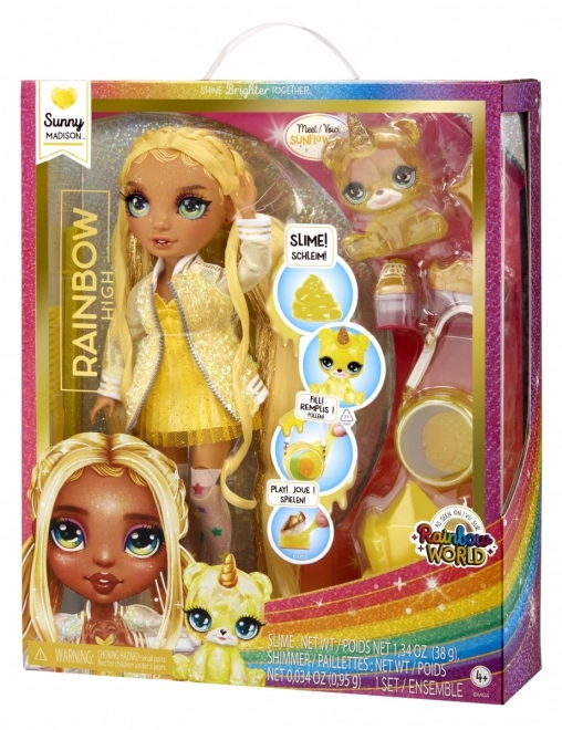 Lalka Rainbow High Fashion z zwierzątkiem - Sunny Madison