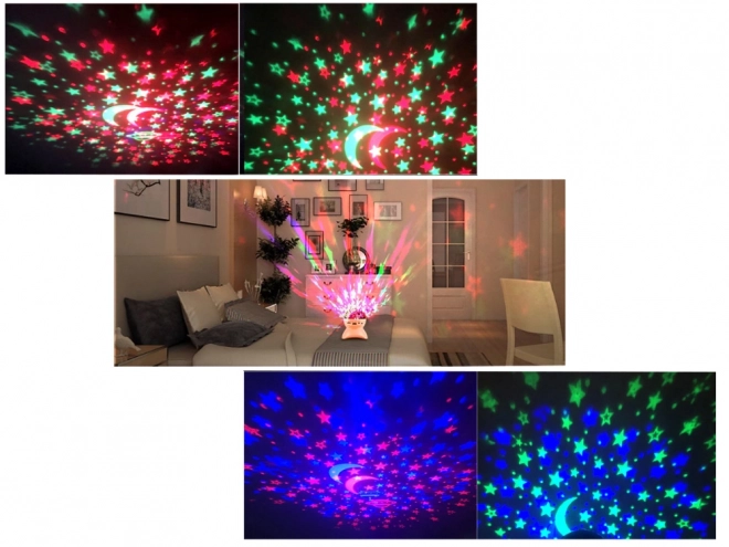Nocny projektor LED z głośnikiem i Bluetooth