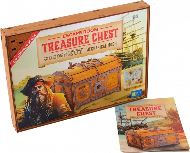 Escape Room Truhla z Skarbem drewniane 3D puzzle