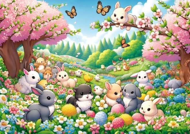 Puzzle Spotkanie króliczków 25 elementów